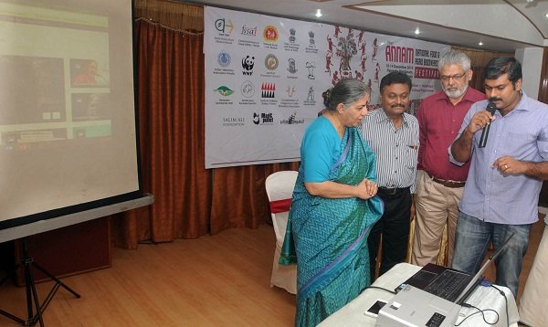 Dr. Vandana Shiva with Dr.C Suresh kumar and Dr.G Gangadharan