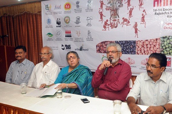 Dr.Vandana Shiva with Dr.G G Gangadharan, Shri.venugopal, Sri Ajith Venniyoor and Dr.C Suresh kumar